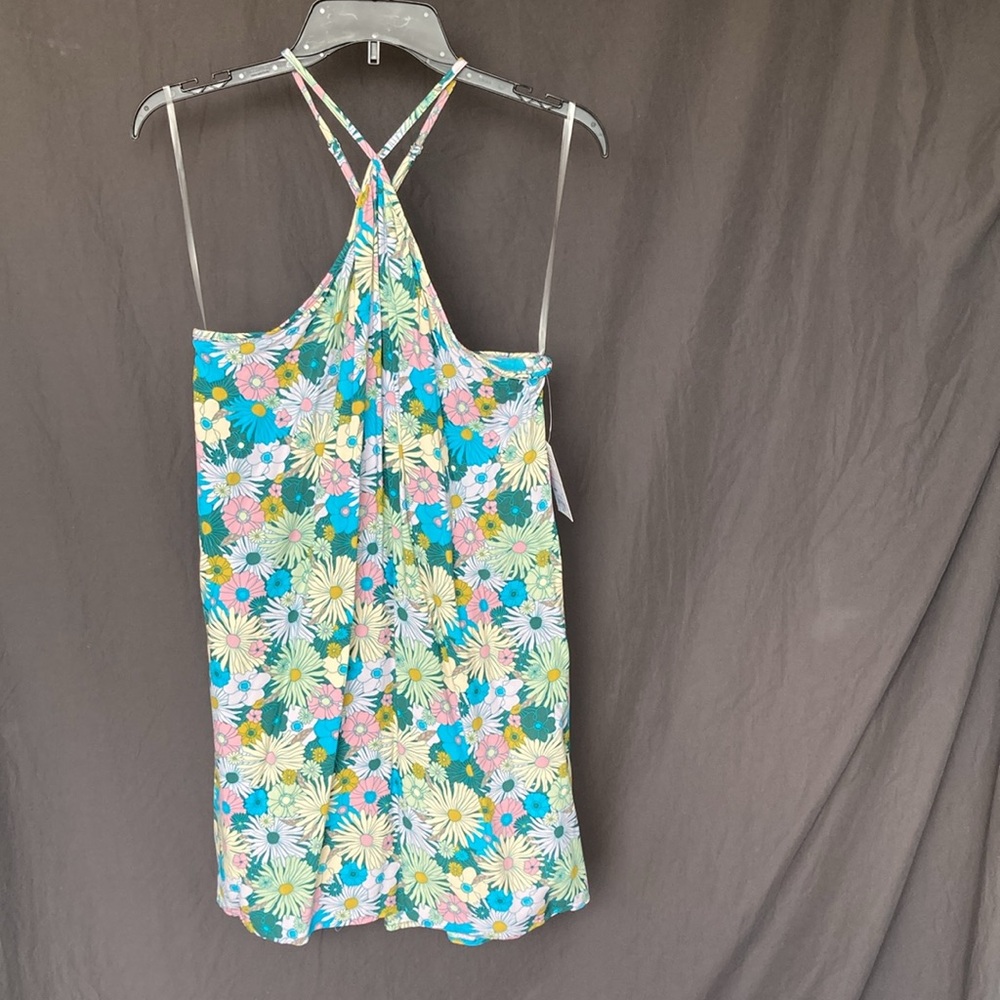 3/$24 SO dress Halter neck swing mini dress floral print dress boho M jr - Picture 8 of 17